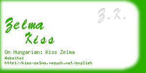 zelma kiss business card